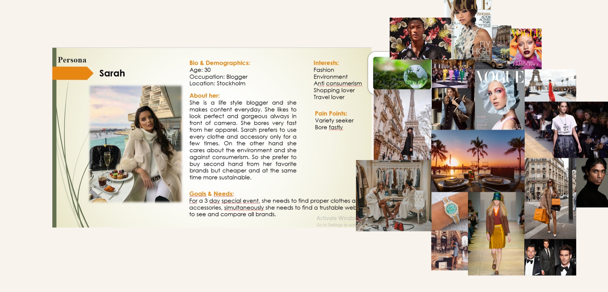 Fashion Pub user flow