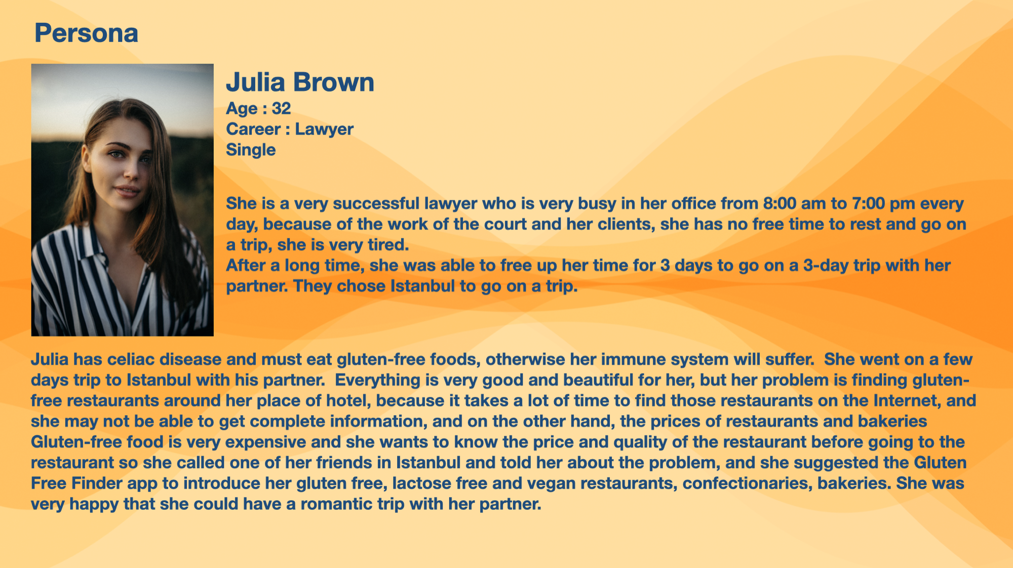 Gluten-free app screens